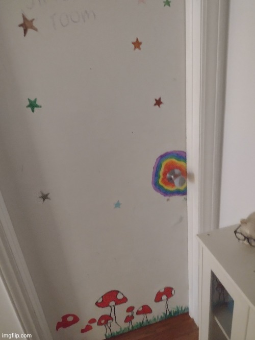 I started painting my door! | image tagged in painting | made w/ Imgflip meme maker