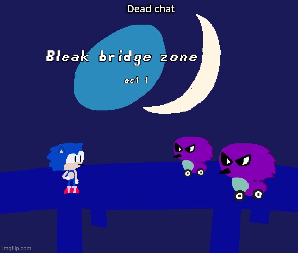 Bleak bridge zone act 1 (Art by normalcore) | Dead chat | image tagged in bleak bridge zone act 1 art by normalcore | made w/ Imgflip meme maker