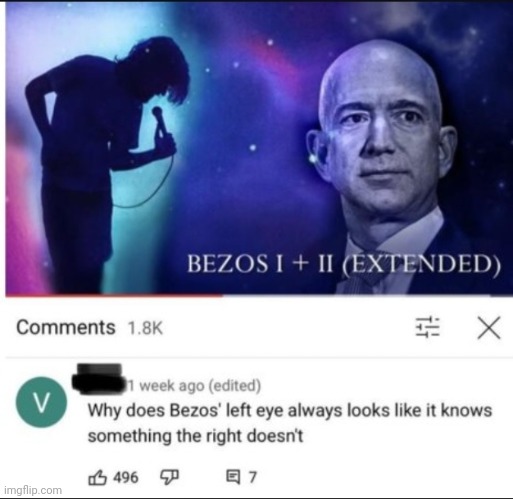 #3,431 | image tagged in comments,insults,roasted,jeff bezos,eyes,true | made w/ Imgflip meme maker