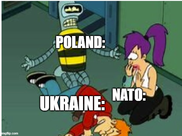 Europe and NATO in Futurama | POLAND:; NATO:; UKRAINE: | image tagged in meme | made w/ Imgflip meme maker