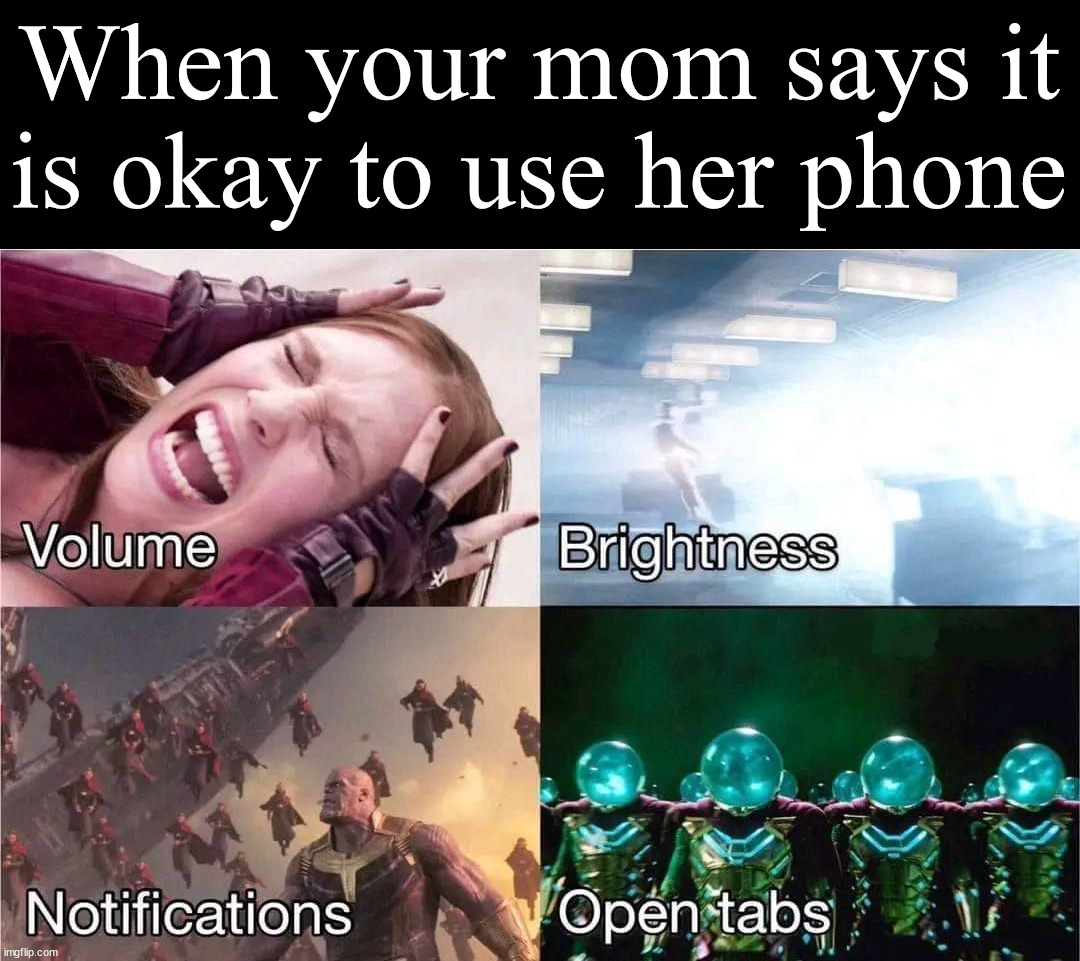 Something you just don't want to do | When your mom says it is okay to use her phone | image tagged in moms,cellphone,this is not okie dokie | made w/ Imgflip meme maker