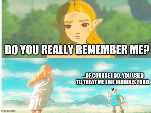 Zelda Treat Link Badly meme - Imgflip