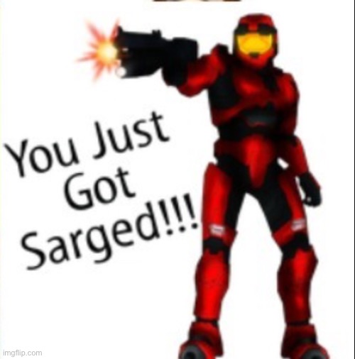 You just got sarged | image tagged in you just got sarged | made w/ Imgflip meme maker
