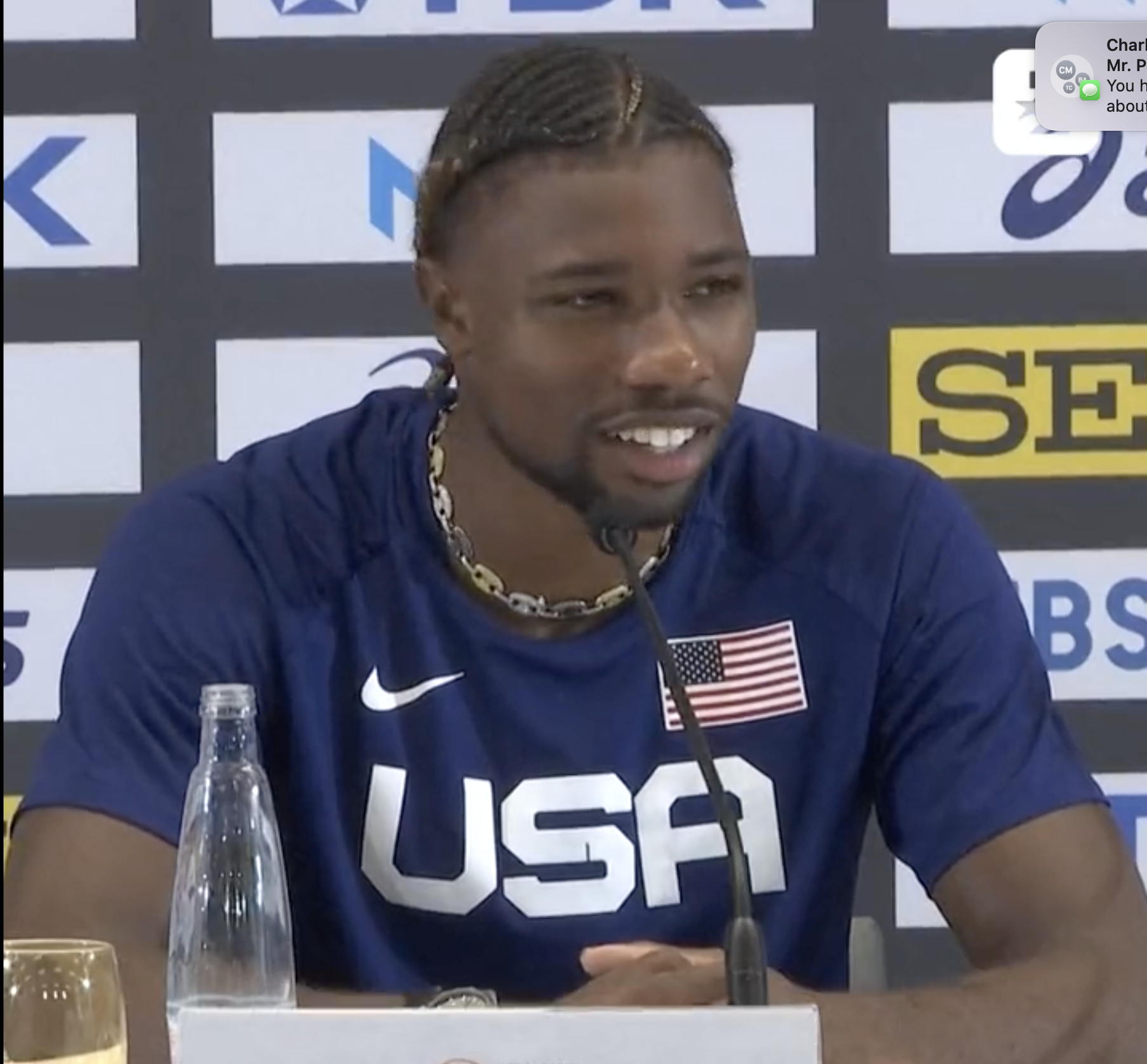 High Quality Noah Lyles Blank Meme Template