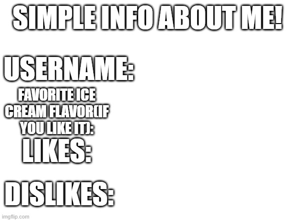 Simple Info About Me Blank Meme Template