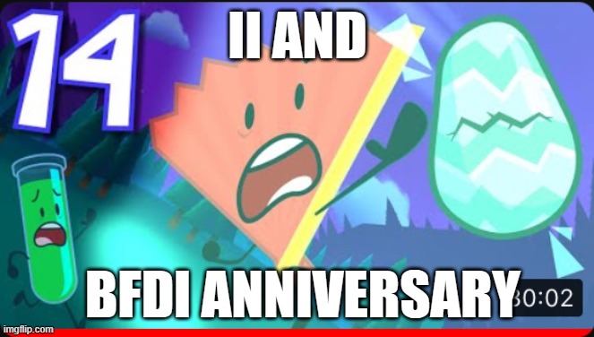 Inanimate Insanity | II AND; BFDI ANNIVERSARY | image tagged in inanimate insanity | made w/ Imgflip meme maker