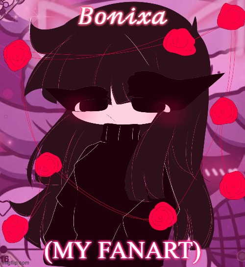 Bonixa My old/New Oc (I still will be using) | 𝐵𝑜𝓃𝒾𝓍𝒶; (MY FANART) | image tagged in oc,art,love,pink,rose | made w/ Imgflip meme maker