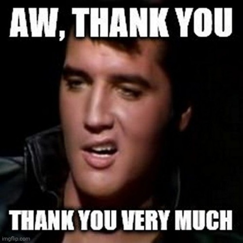 Elvis thank you | image tagged in elvis thank you | made w/ Imgflip meme maker