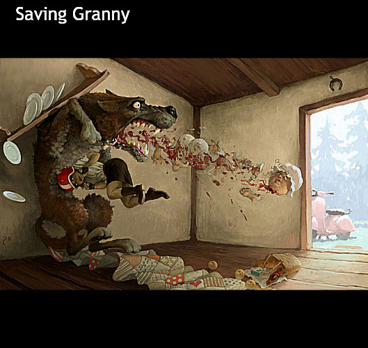 pieces of the Gran tale for tykes | Saving Granny | image tagged in memes,tales,wolf | made w/ Imgflip meme maker