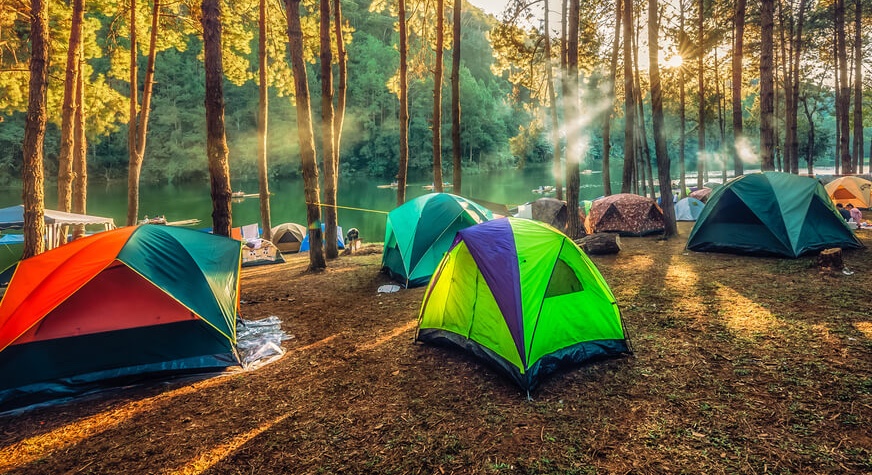 High Quality Camping in tents Blank Meme Template