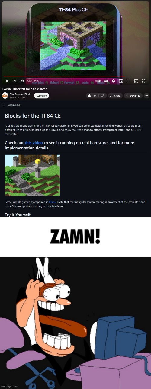 image tagged in zamn,minecraft | made w/ Imgflip meme maker