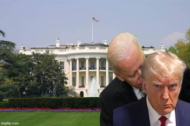 Biden Sniff Trump Blank Meme Template