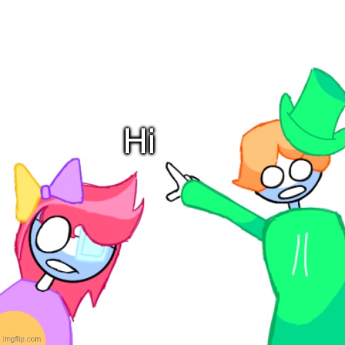 lucky old temp | Hi | image tagged in luckyguy17 pointing | made w/ Imgflip meme maker