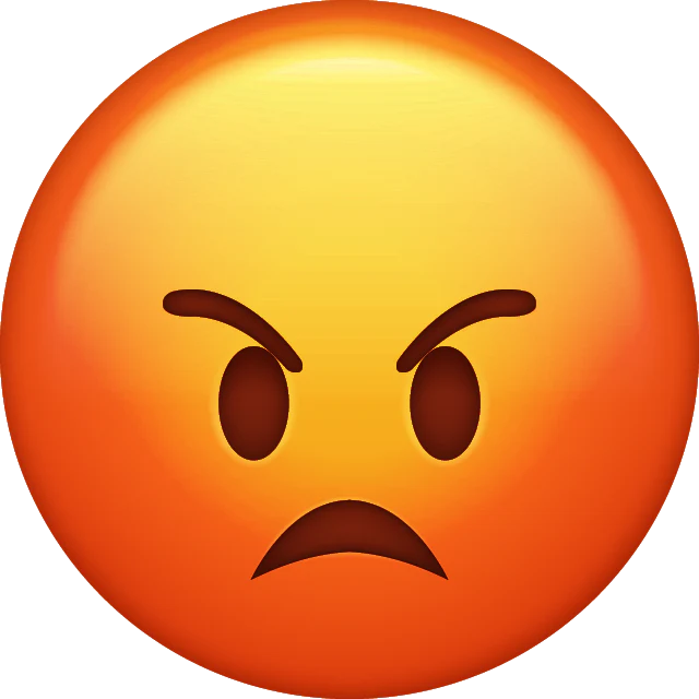 High Quality Angry Emoji [Free Download iPhone Emojis in PNG] | Emoji Island Blank Meme Template