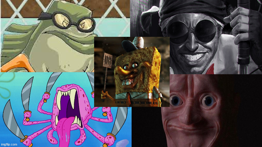 Spongebob Squarepants - All Bosses (no damage) | image tagged in spongebob,madness combat | made w/ Imgflip meme maker