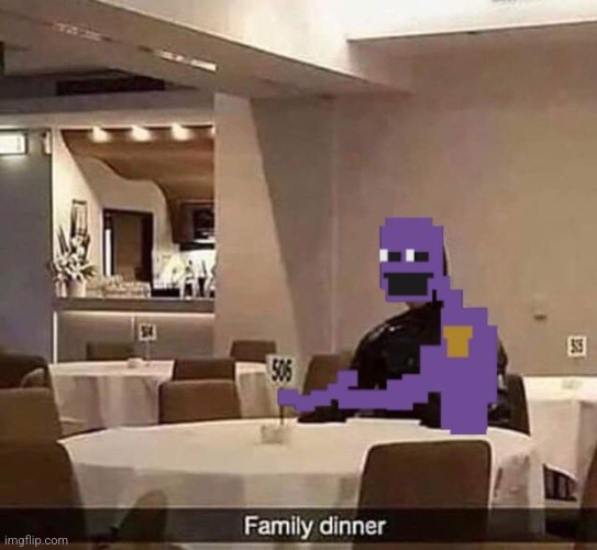 Afton family dinner | image tagged in fnaf | made w/ Imgflip meme maker