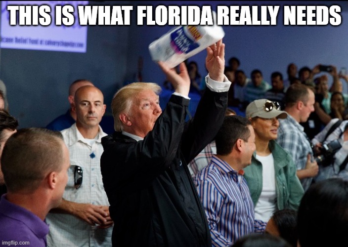 Donald Trump Paper Towel | THIS IS WHAT FLORIDA REALLY NEEDS | image tagged in donald trump paper towel | made w/ Imgflip meme maker