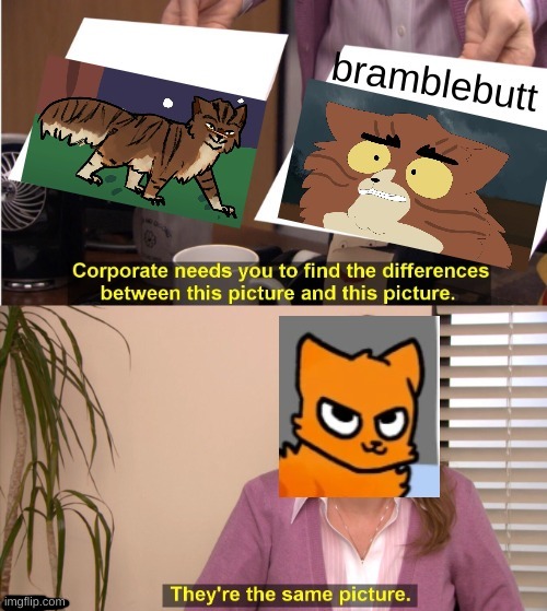 this is a repost of one of my earlier memes | image tagged in yo,warrior cats,cats,bramblebutt | made w/ Imgflip meme maker