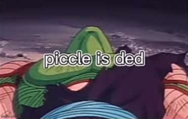rip piccle | image tagged in shitpost,msmg,oh wow are you actually reading these tags | made w/ Imgflip meme maker