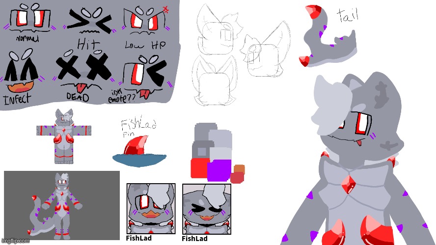 Ref sheet to one of my characters if you wanna draw them (Pls credit me) | image tagged in art,furry | made w/ Imgflip meme maker