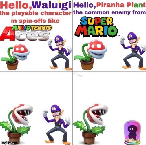 image tagged in piranha plant,waluigi | made w/ Imgflip meme maker