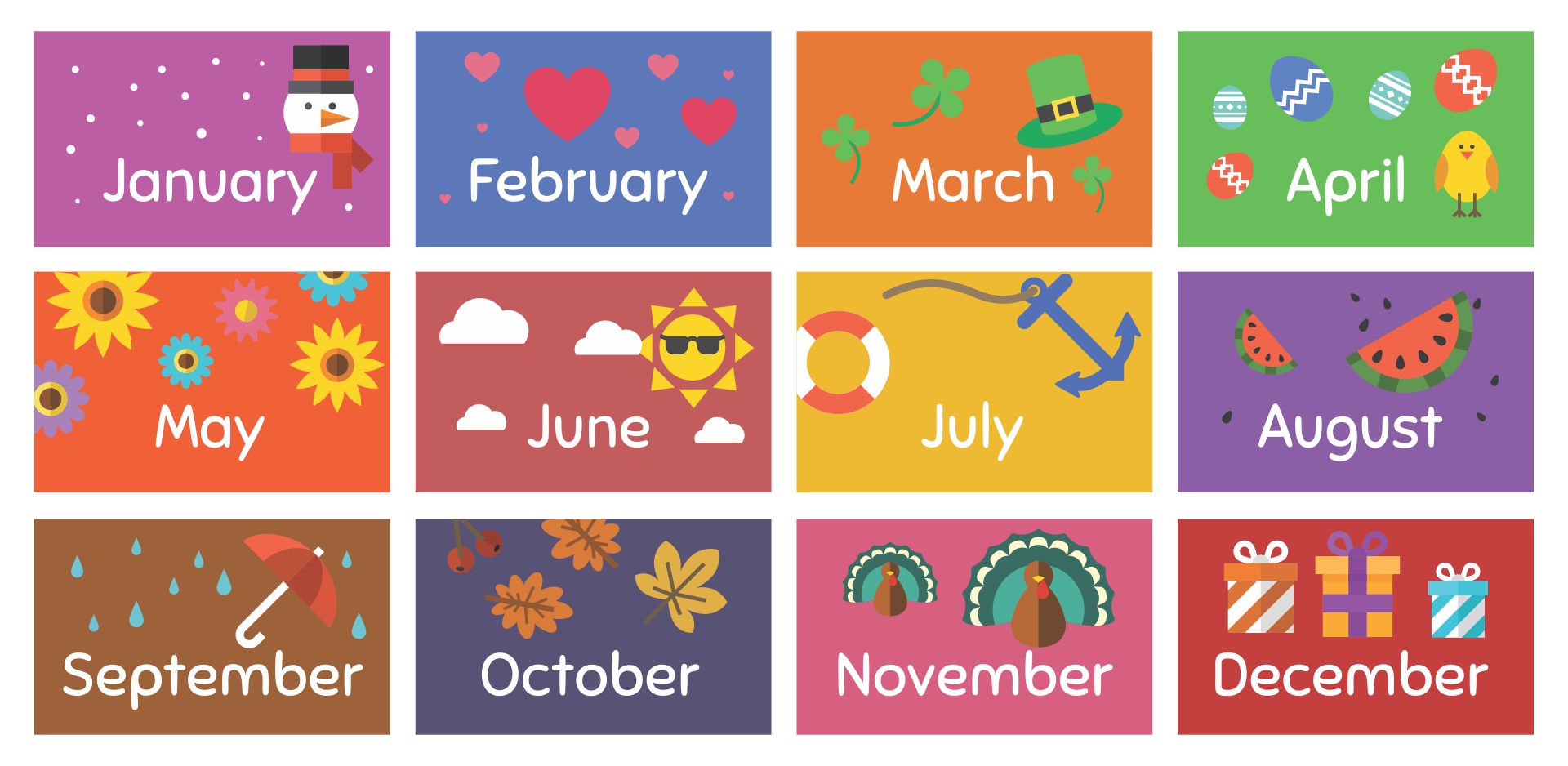 Months of the year calendar Blank Template Imgflip