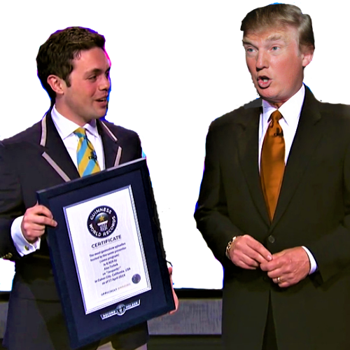 High Quality Trump receives guinness world record Blank Meme Template