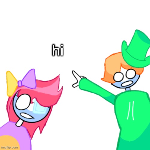 lucky old temp | hi | image tagged in luckyguy17 pointing | made w/ Imgflip meme maker