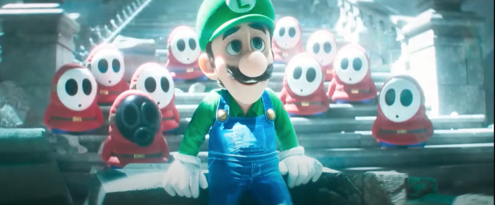 High Quality Luigi and Shy Guys Blank Meme Template