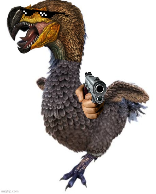 Dodorex with gun | image tagged in dinosaur,guns,video games | made w/ Imgflip meme maker