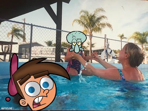 I think Timmy Turner is much more relatable than Squidward, especially if you have corrupted parents like I do | image tagged in drowning kid in the pool,parents,scumbag parents,relatable,why would you say something so controversial yet so brave,memes | made w/ Imgflip meme maker