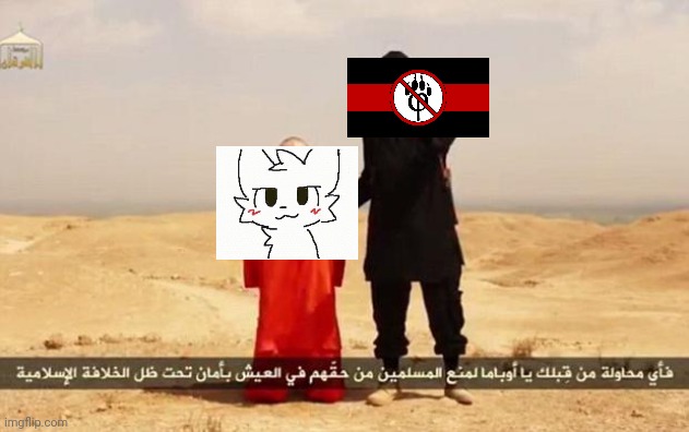 ISIS hostage | image tagged in isis hostage | made w/ Imgflip meme maker
