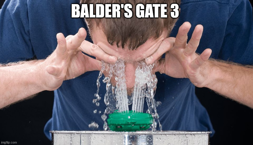 Balder's Gate 3 Reaction | BALDER'S GATE 3 | image tagged in eye wash,balders gate 3,pain,disgust,repulsive | made w/ Imgflip meme maker
