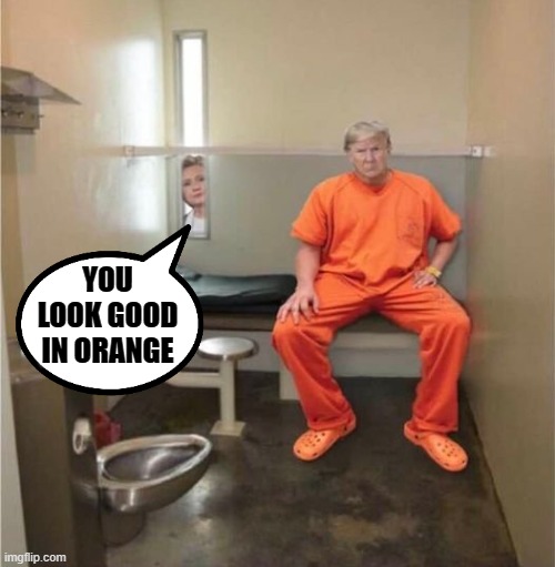 image tagged in politics,orange prison trump | made w/ Imgflip meme maker