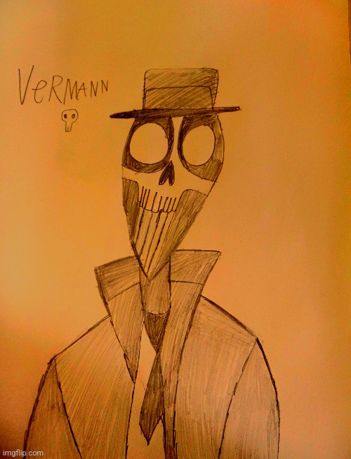 Today we have V-mann or Vermann, he's flynns older brother.  A bounty hunter who righting wrong. | image tagged in artwork,anti furry,cartoon,furry,bendy and the ink machine,art | made w/ Imgflip meme maker