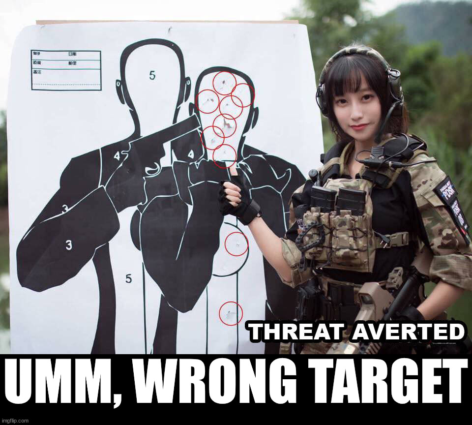 UMM, WRONG TARGET | made w/ Imgflip meme maker