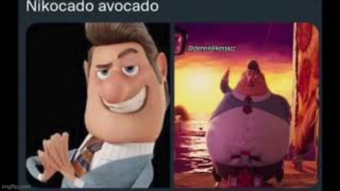 nikocado | image tagged in cloudy with a chance of meatballs | made w/ Imgflip meme maker
