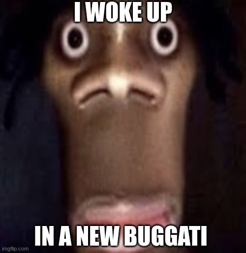 Buggati | I WOKE UP; IN A NEW BUGGATI | image tagged in quandale dingle | made w/ Imgflip meme maker