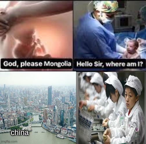 god | china | image tagged in china,bingchiling | made w/ Imgflip meme maker