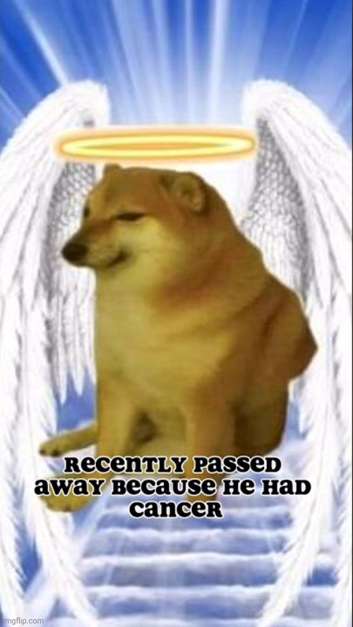 I know I'm late, but R.I.P | image tagged in cheers death,sad | made w/ Imgflip meme maker