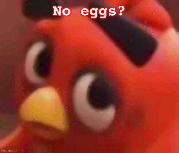 To the pigs | No eggs? | image tagged in r e d | made w/ Imgflip meme maker