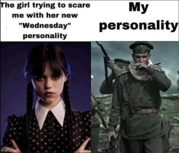 Lieutenant Vladimir Karpovich Kotlinsky | image tagged in the girl trying to scare me with her new wednesday personality | made w/ Imgflip meme maker