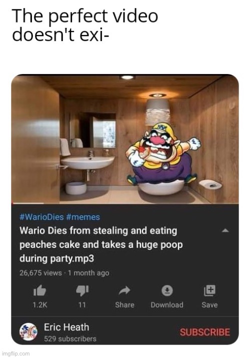 image tagged in wario dies | made w/ Imgflip meme maker