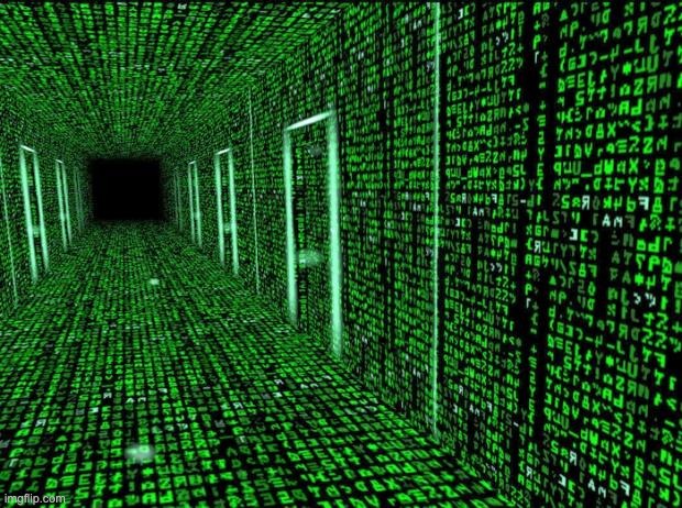 Matrix hallway code | image tagged in matrix hallway code | made w/ Imgflip meme maker