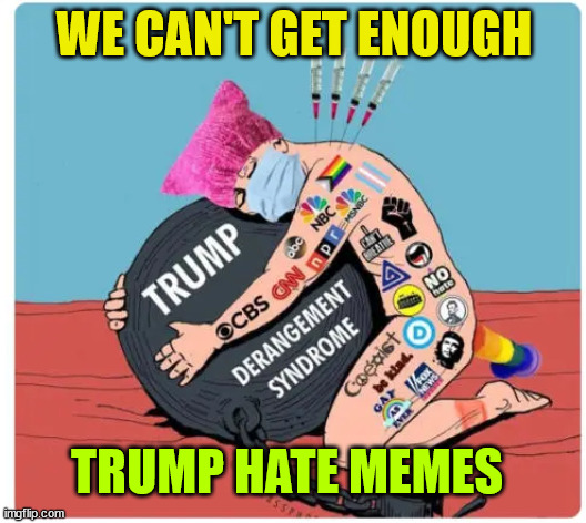 All they have is their hate... poor wretches... | WE CAN'T GET ENOUGH; TRUMP HATE MEMES | image tagged in triggered,libtards,trump,haters | made w/ Imgflip meme maker