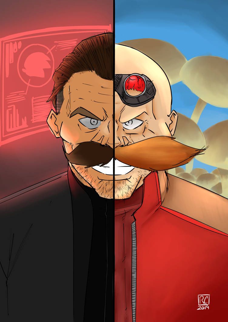 High Quality Two faced robotnik Blank Meme Template