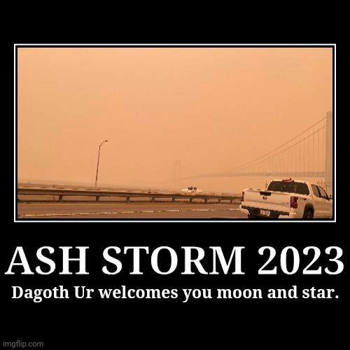 ASH STORM 2023 | Dagoth Ur welcomes you moon and star. | image tagged in funny,demotivationals,the elder scrolls | made w/ Imgflip demotivational maker