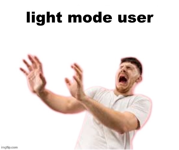 He left all caps on | light mode user | image tagged in he left all caps on | made w/ Imgflip meme maker