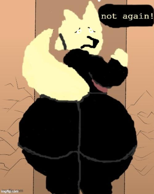 too thicc for the door~ Blank Meme Template