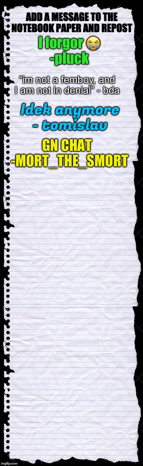 GN CHAT   -MORT_THE_SMORT | made w/ Imgflip meme maker